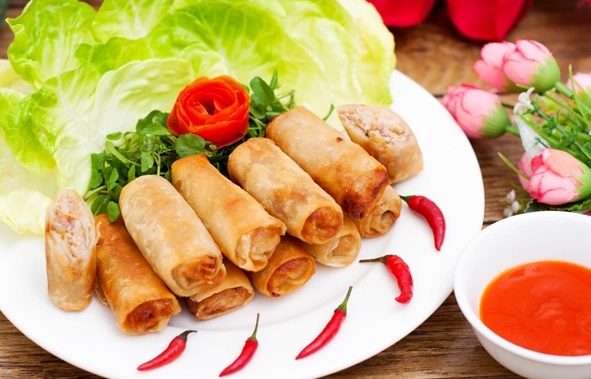 Spring rolls taro