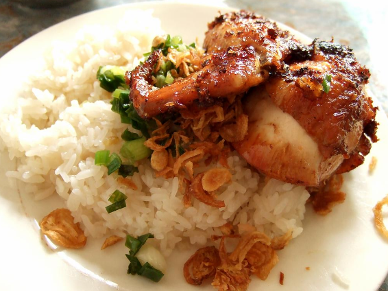 Sticky chicken - healthy breakfast