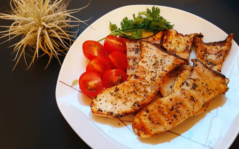 Nấm đùi gà áp chảo