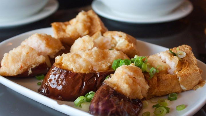 Cà tím nhồi đậu phụ