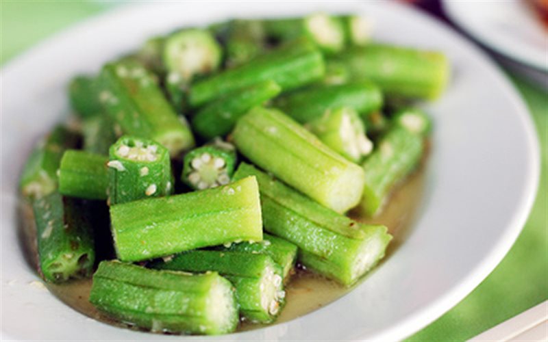 Đậu bắp xào tỏi