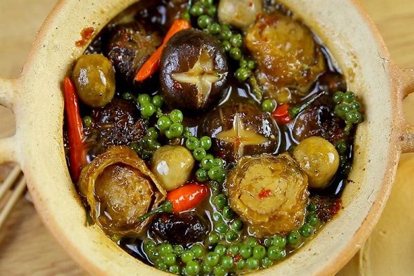 Nấm kho tiêu chay