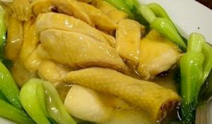 Gà hấp cùng cải thìa lạ miệng