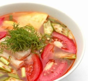 Canh chua đậu hũ chay thanh tịnh