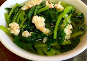 Canh cải ngọt tôm băm